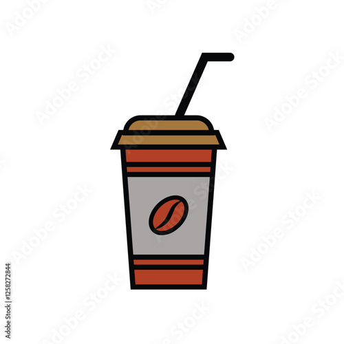 coffee cup full color, icon, flat, sticker label minimalist design for digital and print projects
 Graphic Design Icons Making a Huge Impact on Visual Aesthetics