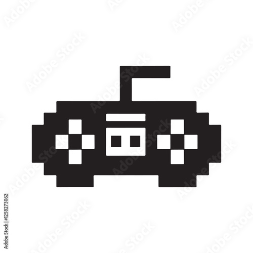 pixelated game controller silhouette
