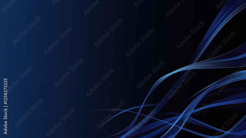 Minimalist abstract wallpaper with waves on a Blue background. Banner template with white space for text, suitable for modern and professional design applications. Minimalist abstract wallpaper with waves on a Blue background. Banner template with white space for text, suitable for modern and professional design applications.