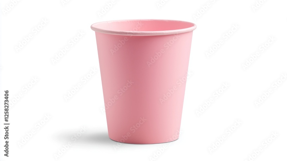 Plain paper coffee cup isolated on a white background, perfect for branding or customization. Plain paper coffee cup isolated on a white background, perfect for branding or customization.