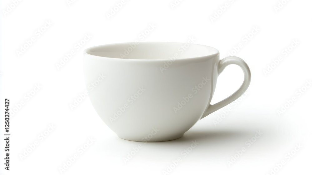 Blank coffee cup isolated on a white background with a precise clipping path, showcasing a clean and simple design. Blank coffee cup isolated on a white background with a precise clipping path, showcasing a clean and simple design.