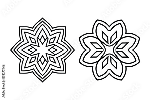 stencils crafting flower vector design