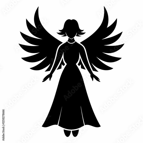 silhouette of angel