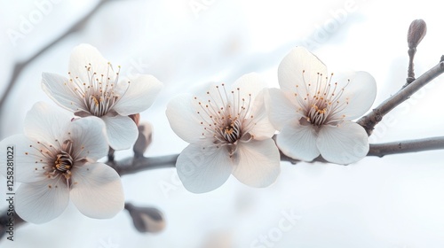 Blossoming Spring Flowers on Branches photo