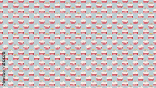 バpすでーケーキのイラスト、パターン背景