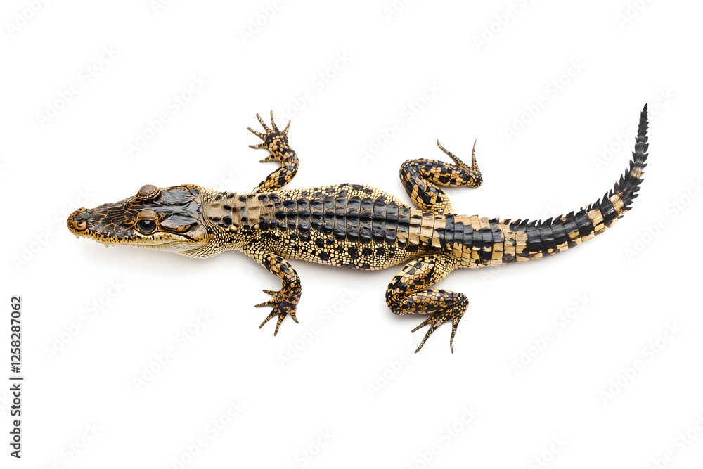 Naklejka premium Crocodile isolated on white background