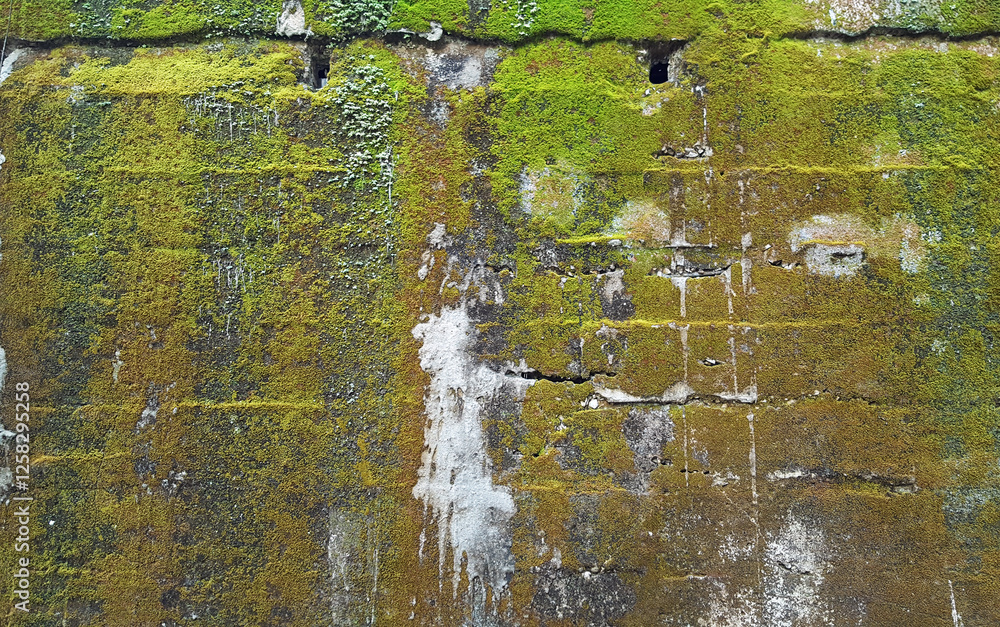 Naklejka premium old dirty walls with moss