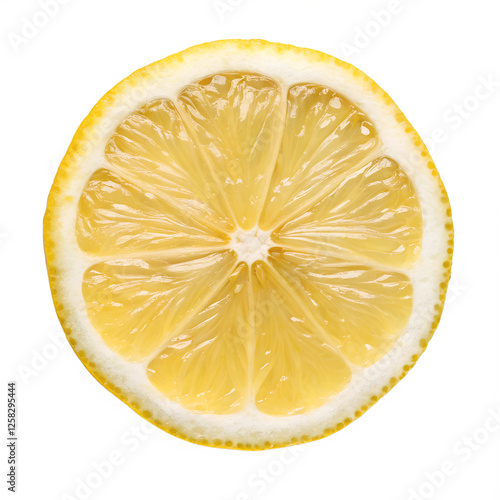 quarter lemon slice on isolated on transparent background png