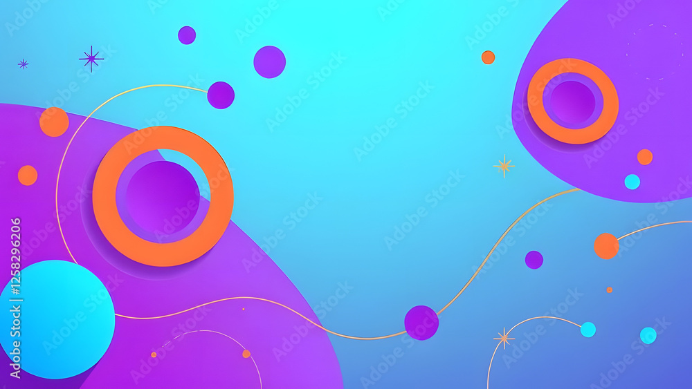 Abstract blue vector background with yellow lines and floral patterns, resembling a waving flag design Abstract blue vector background with yellow lines and floral patterns, resembling a waving flag design