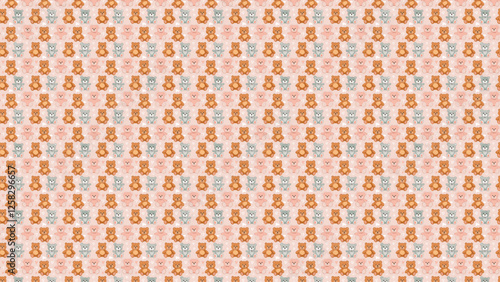 プテラノドンのパターン背景、イラスト