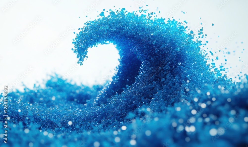 custom made wallpaper toronto digitalAbstract blue wave, particle motion, ocean, splash, digital art, background for website