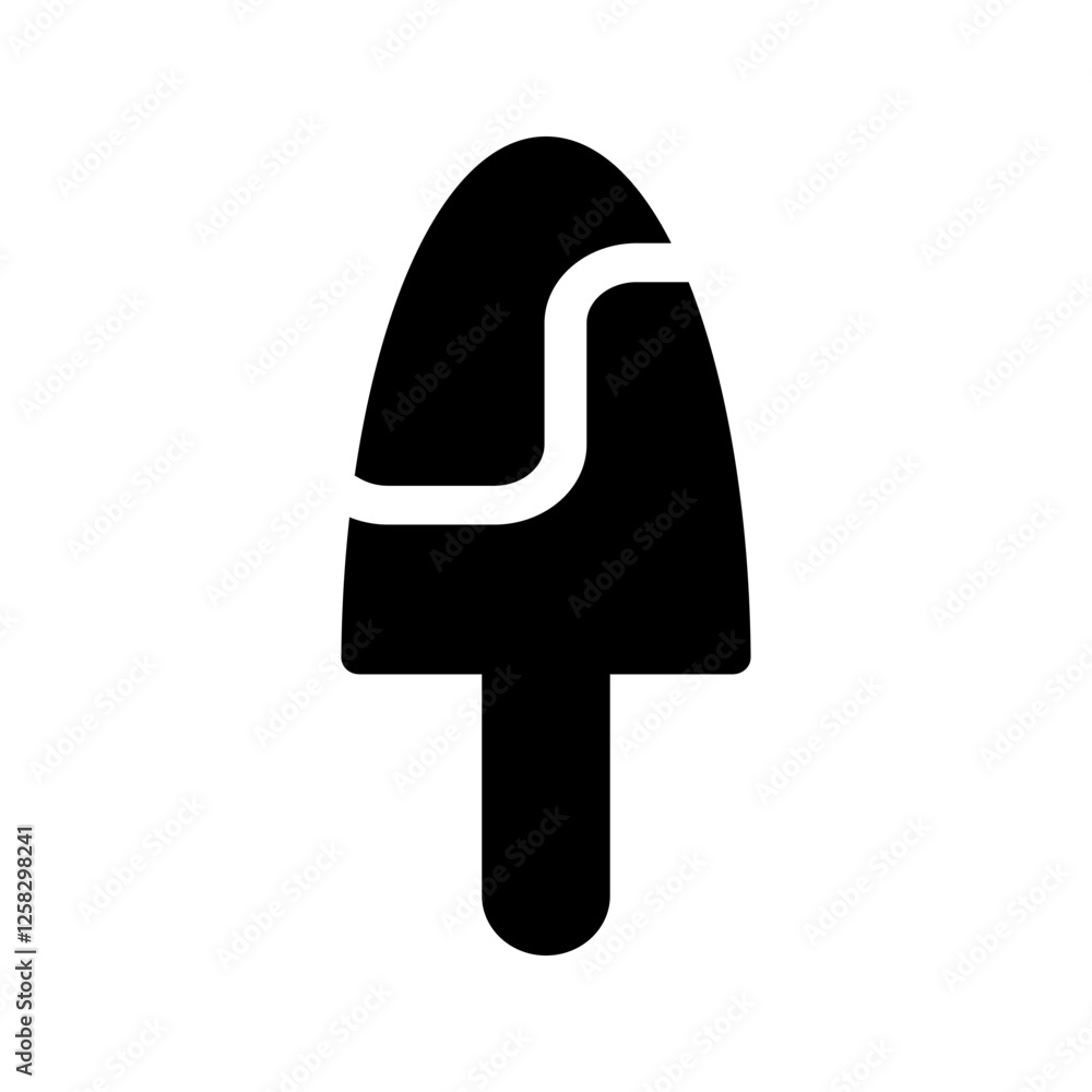 Vector ice cream cup icon with soft serve swirls, symbolizing a creamy and smooth frozen delight.