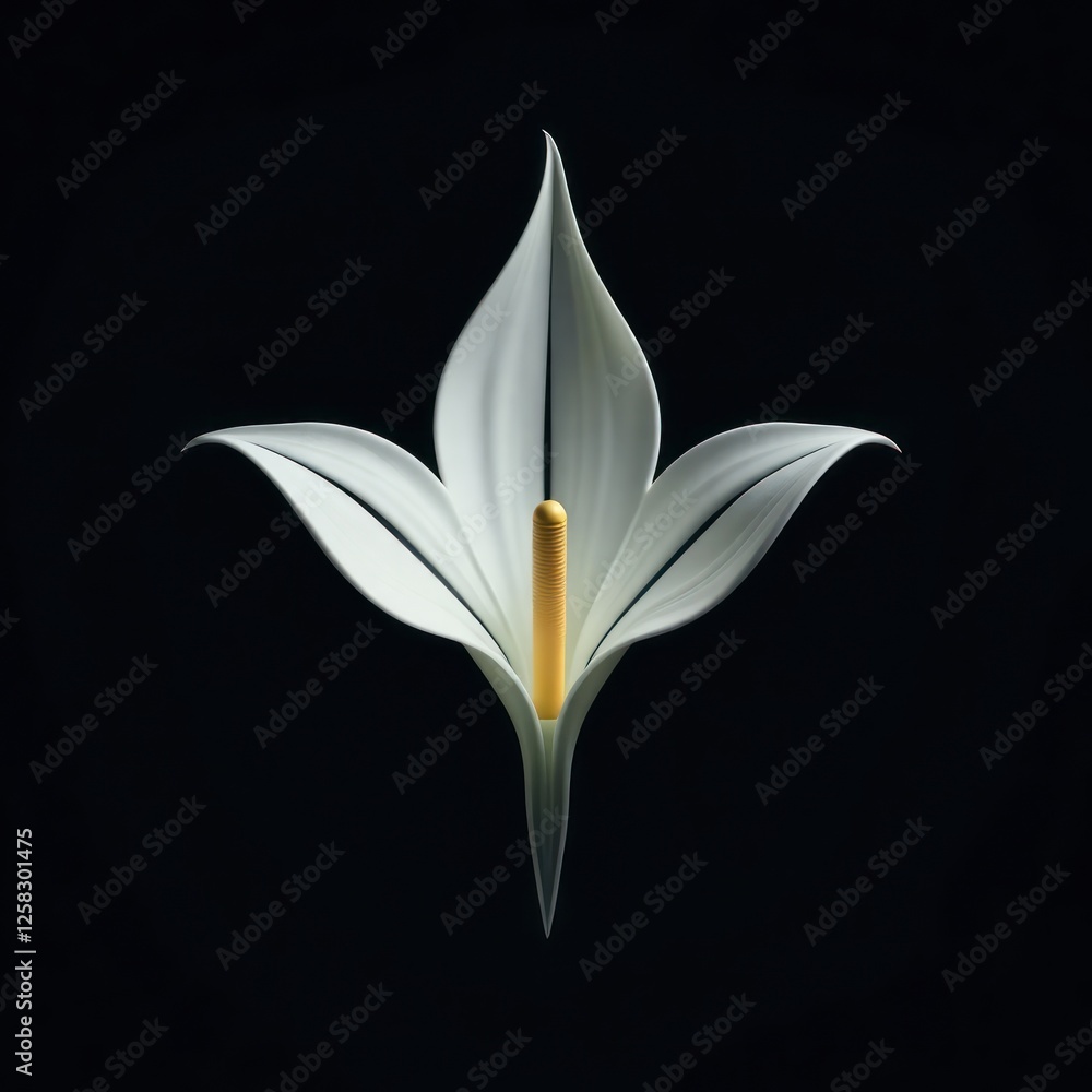 White lilies with their pristine petals stand elegantly against a dark backdrop, symbolizing purity and resurrection, perfect for spiritual reflection White lilies with their pristine petals stand elegantly against a dark backdrop, symbolizing purity and resurrection, perfect for spiritual reflection