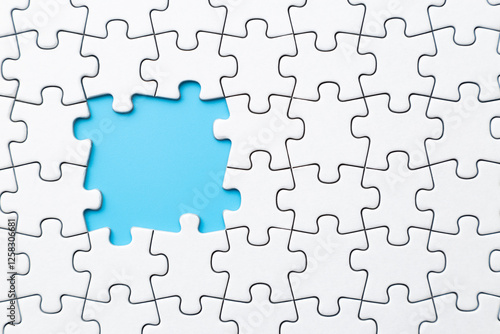 青背景に無地のジグソーパズル