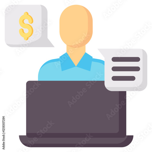 freelancer vector flat icon