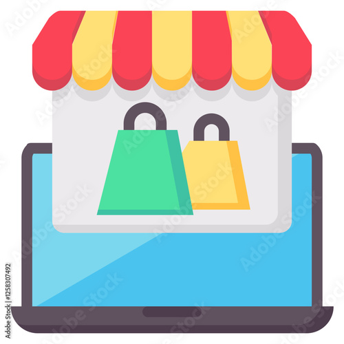 online store vector flat icon