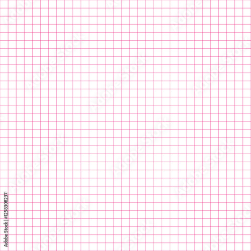 Clean simple graph paper, checked paper, gridded paper background. Vector. Notebook, sheet paper, seamless, page, cloth, chart, school book, paper. graphic, design background. 