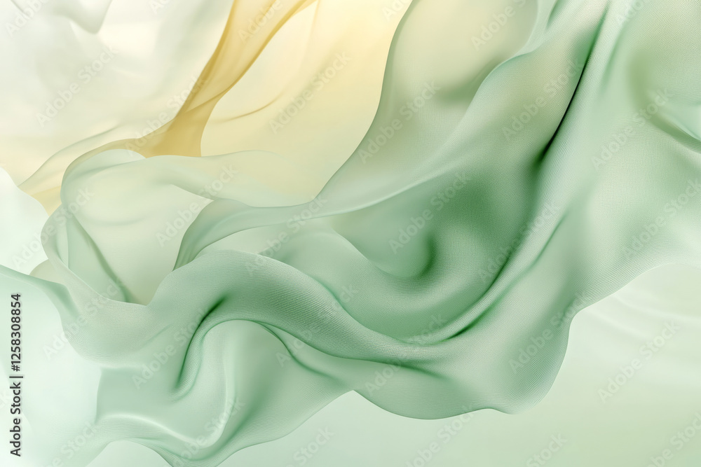 elegant fluid design in light green, flowing into a gold gradient, creating a sophisticated and calming backdrop.