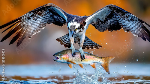 Osprey with fish prey