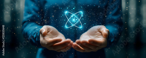 Wallpaper Mural Holding the Atom,  Innovation, Science, Technology, and the Future, Gently Torontodigital.ca