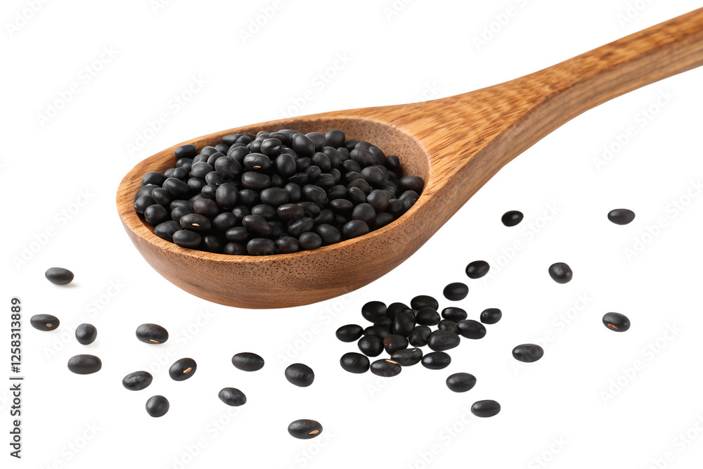 black beans in wooden isolated on transparent background png black beans in wooden isolated on transparent background png