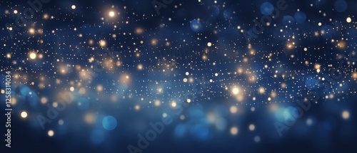 Night Sky Fairy Lights Abstract Blue