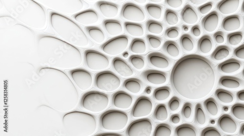 Wallpaper Mural White Abstract Organic Pattern Texture Background Torontodigital.ca