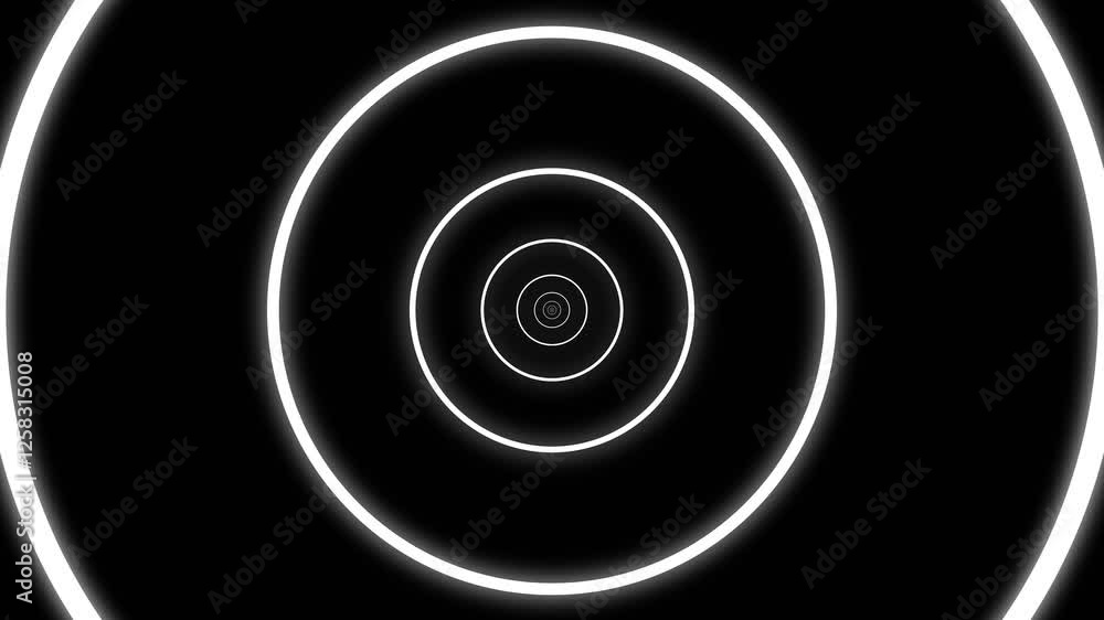 Glowing infinite tunnel loop with concentric circles Glowing infinite tunnel loop with concentric circles
