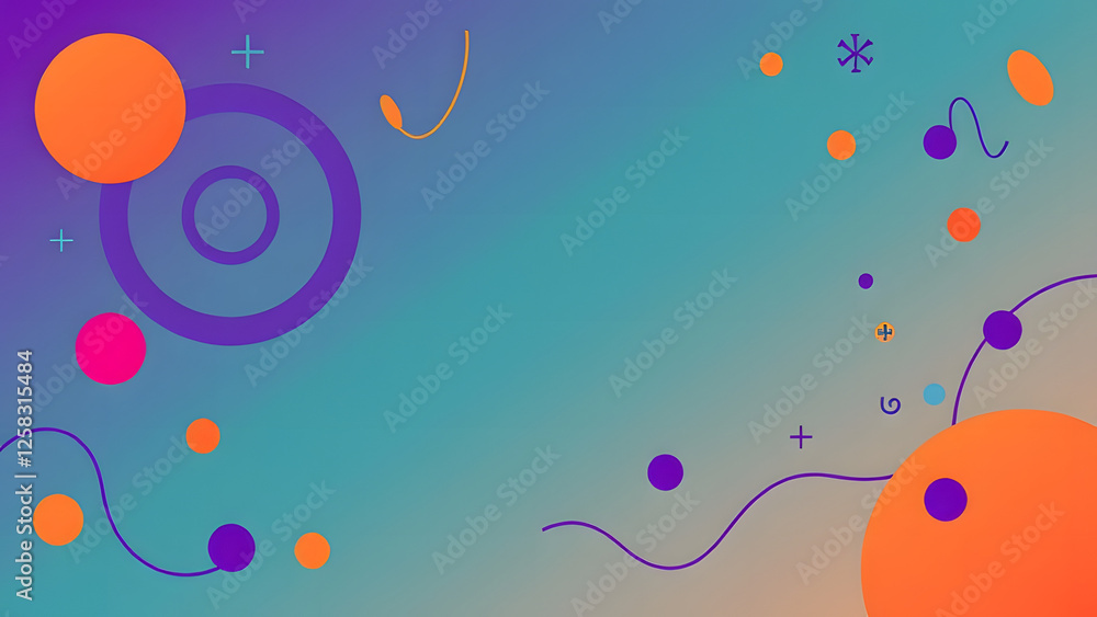 Fototapeta premium Colorful abstract circles create a vibrant vector design