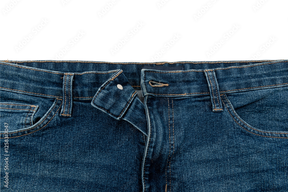 Piece of denim on a white background. Denim texture Piece of denim on a white background. Denim texture