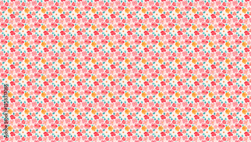 桜の花の美しい背景のイラストパターン　背景
