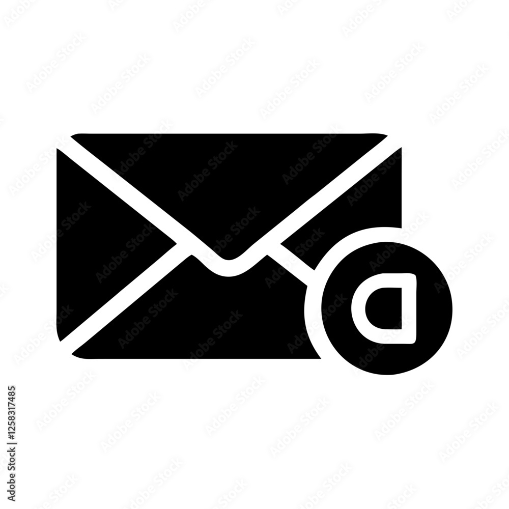 create a black Email icon on white background create a black Email icon on white background
