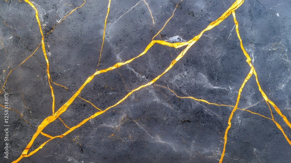 Obraz premium Luxurious Black Marble with Golden Veins for Elegant Design Aesthetic