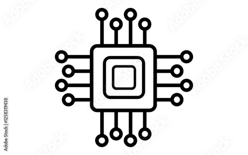 Vector Art computer chip image, Chip - Free computer icons, Chip Icon PNG Images, Computer chip icon