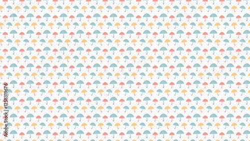 かわいい傘の背景、イラストのパターン