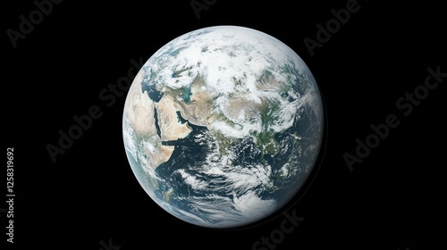 Stunning View of Earth from Space with Clouds and Oceans