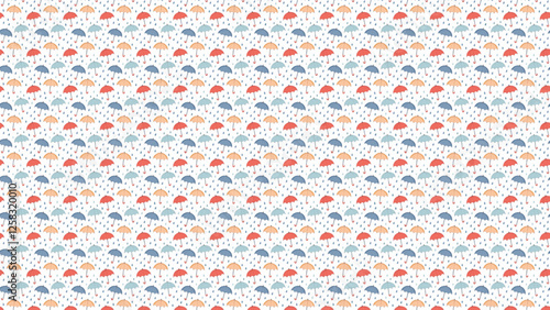 かわいい傘の背景、イラストのパターン