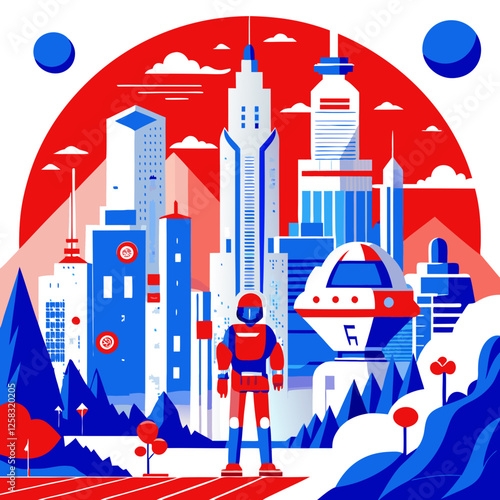 Illustrate a futuristic, neon-lit cyberpunk city street scene showcasing the fusion of advanced technology and societal decay. Focus on the juxtaposition of high-tech and impoverished elements.