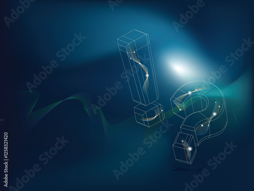 mesh struct A017 question mark exclamation mark shows the appearance of building illustration graphic EPS 10
