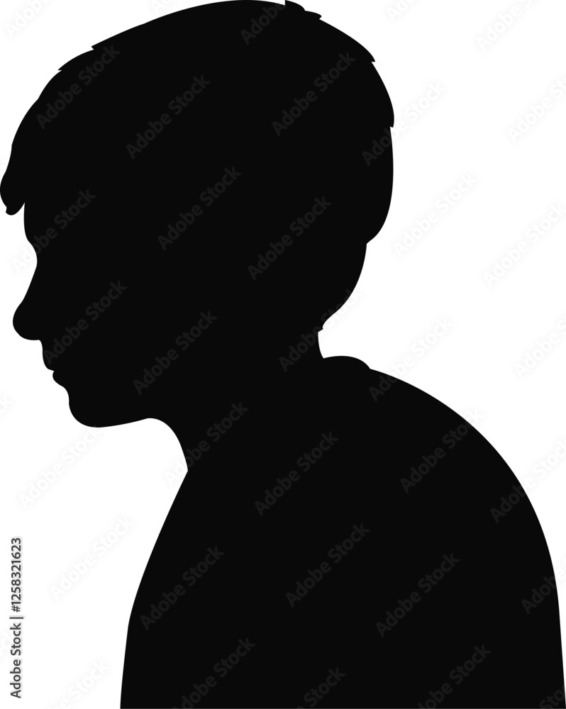 a boy head silhouette vector a boy head silhouette vector