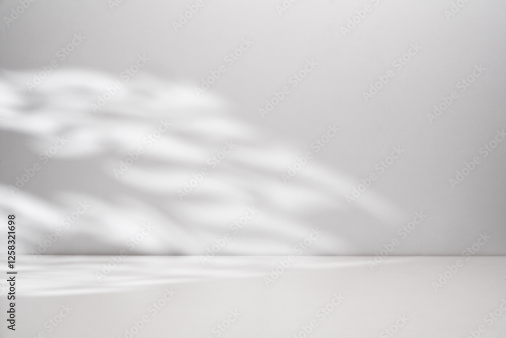 Abstract light and shadowshapes on the white wall with copy space Abstract light and shadowshapes on the white wall with copy space