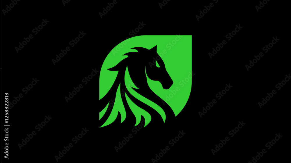 creative horse leaft logo,with modern concept creative horse leaft logo,with modern concept