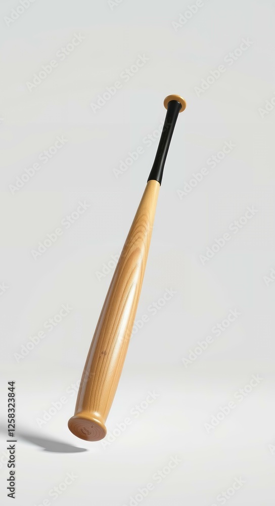 Naklejka premium Wooden Baseball Bat in Motion