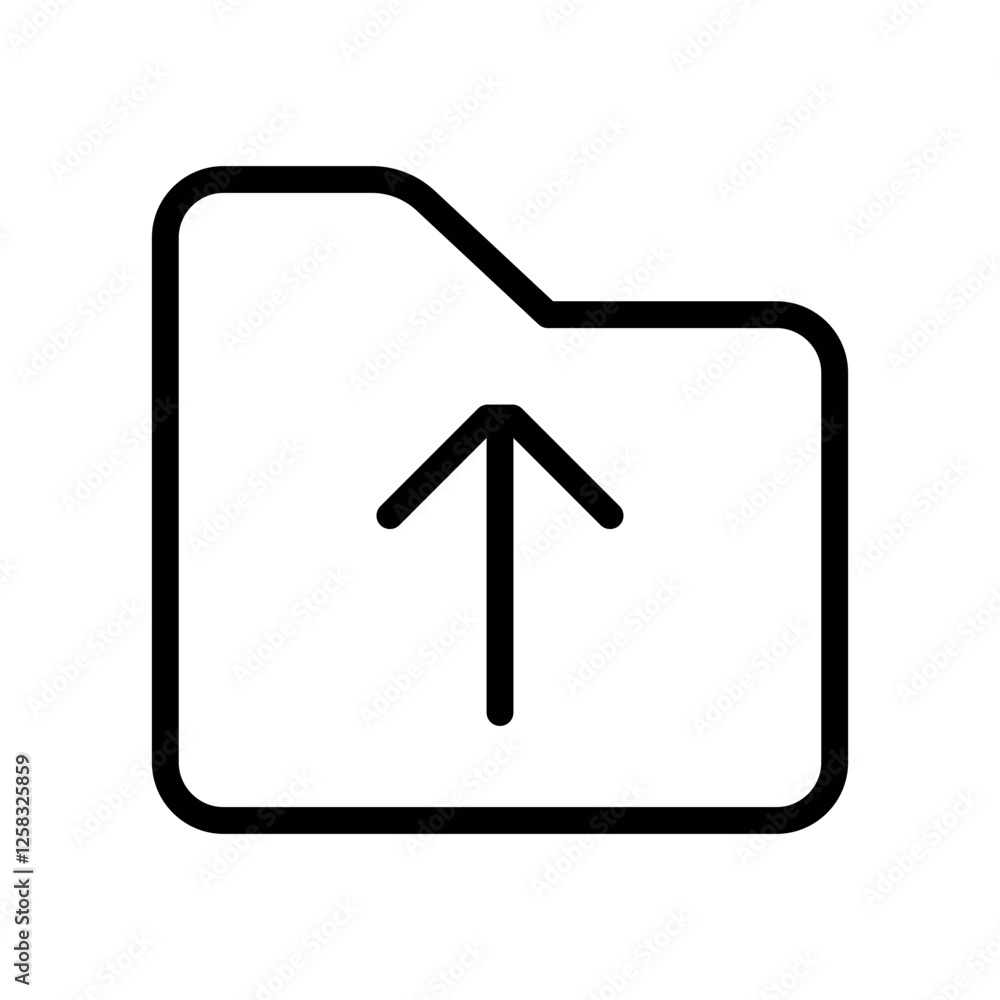 folder arrow up vector icon folder arrow up vector icon