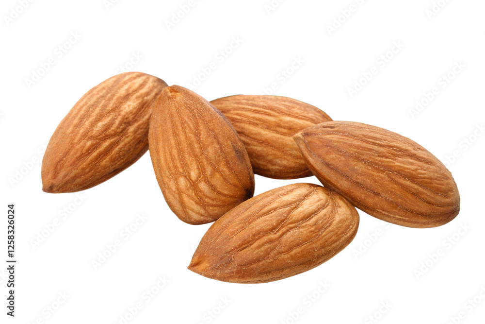 group of almond nuts isolated on transparent background png group of almond nuts isolated on transparent background png