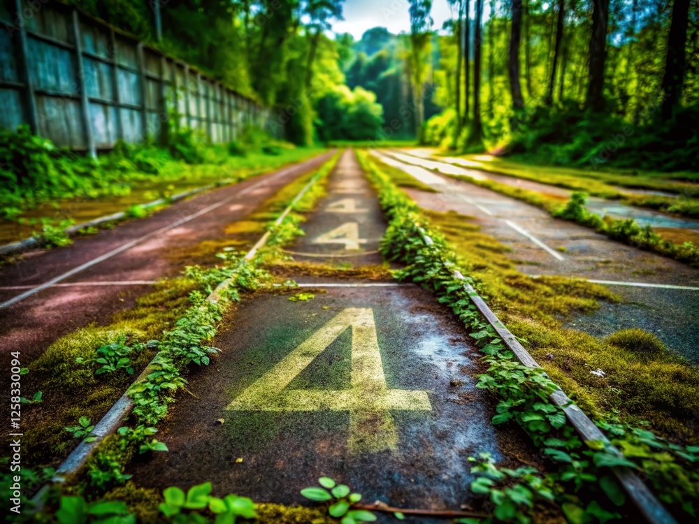 Obraz premium Abandoned Running Track Number 4 - Urban Exploration Photography