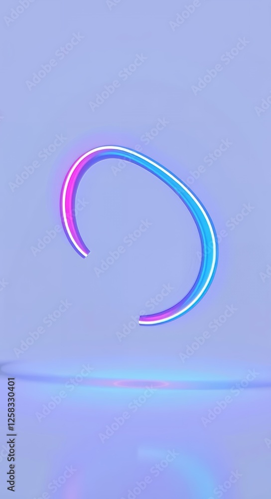 Abstract Neon Light Shapes on Gradient Background Abstract Neon Light Shapes on Gradient Background