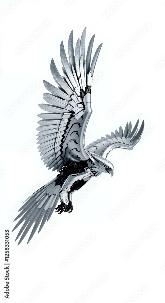 Obraz premium Robotic Eagle in Flight
