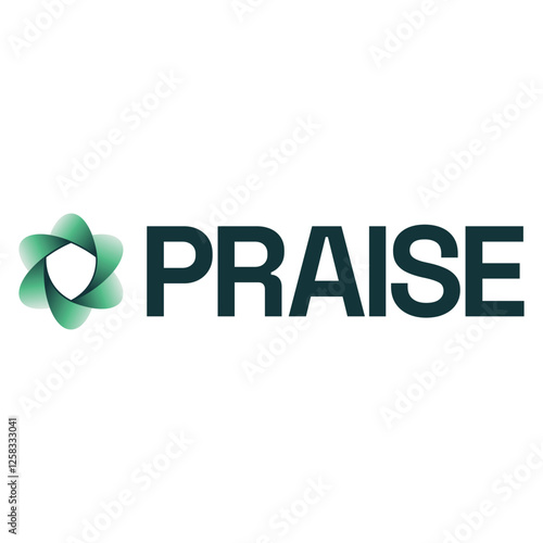 The Praise logo features a shield-shaped symbol, designed for a strong and modern tech identity.
