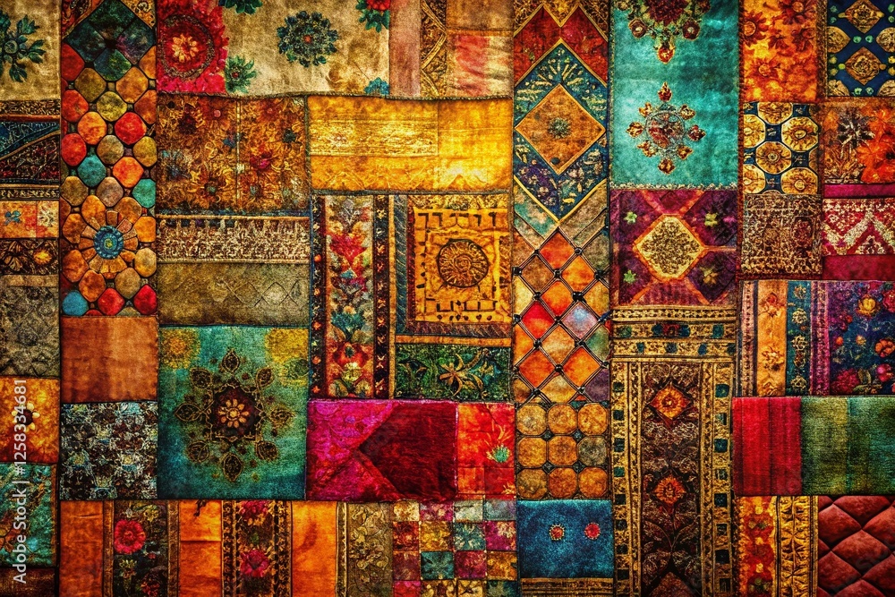 Panoramic Layered Patchwork Grunge Texture Background Image Panoramic Layered Patchwork Grunge Texture Background Image